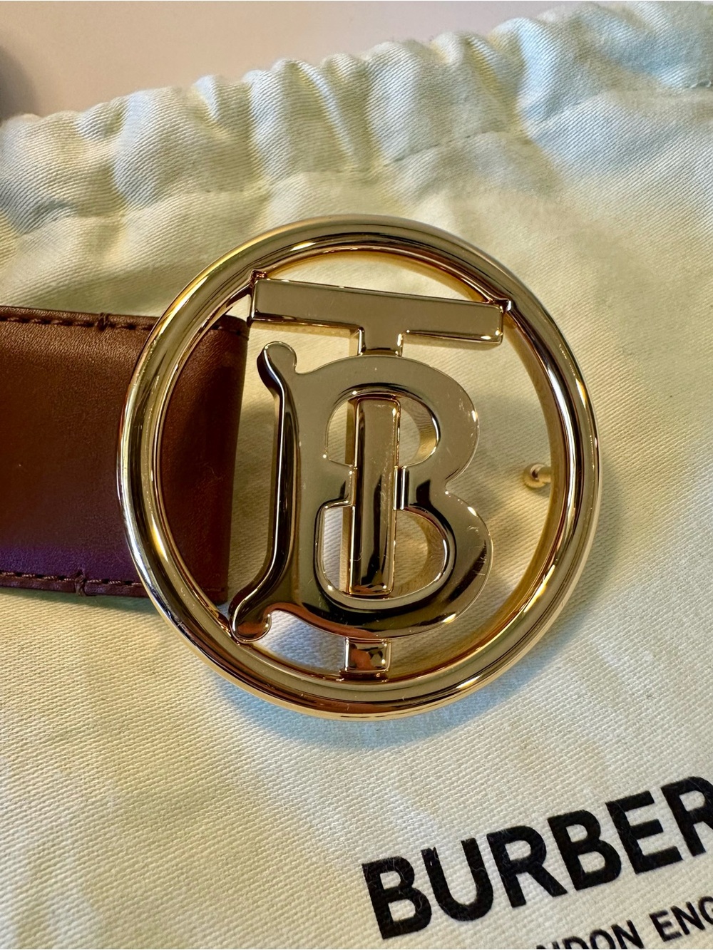 Burberry Monogram Motif Leather Belt - Picture 7 of 7